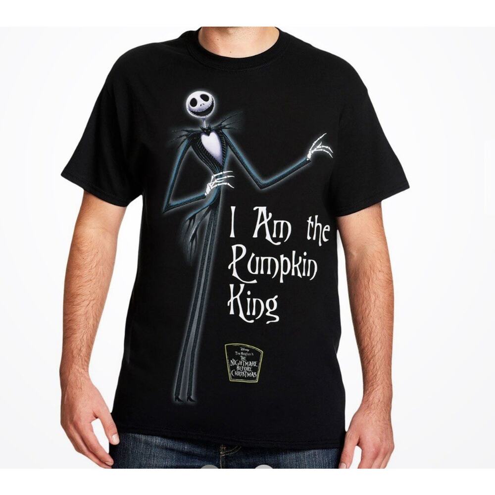 Disney Nightmare Before Christmas -The Pumpkin King Men's T-Shirt Black Medium